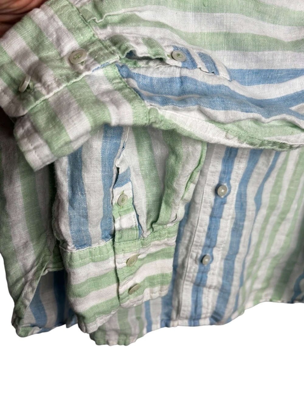 Talbots Linen Button-down Oversized Boxy Long Sleeve Button Up Medium Lagenlook - Picture 4 of 10